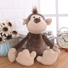 Forest Animal Plush Toys: Lion, Elephant, Tiger, Monkey, Deer