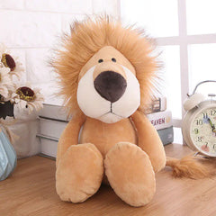 Forest Animal Plush Toys: Lion, Elephant, Tiger, Monkey, Deer