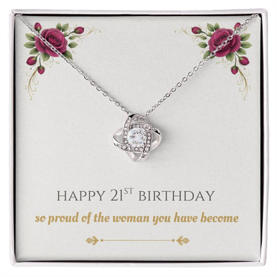 Daughter's 21st Birthday - Love Knot Necklace