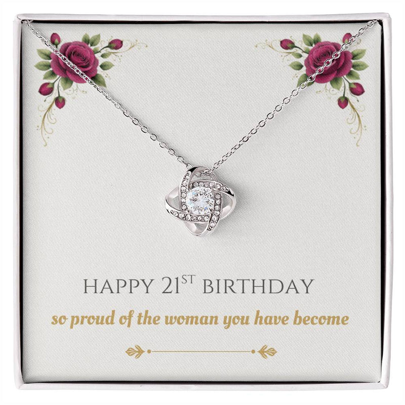 Daughter's 21st Birthday - Love Knot Necklace