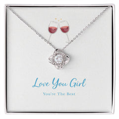 Love You Girl Friendship - Love Knot Necklace