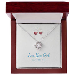 Love You Girl Friendship - Love Knot Necklace