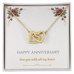 Happy Anniversary - Interlocking Hearts Necklace