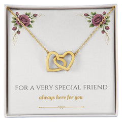 For A Very Special Friend - Interlocking Hearts Necklace