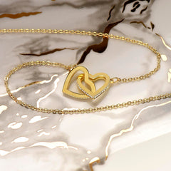 Happiest of Birthdays - Interlocking Hearts Necklace