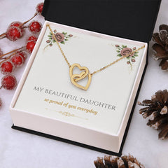 My Beautiful Daughter - Interlocking Hearts Necklace