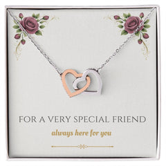 For A Very Special Friend - Interlocking Hearts Necklace