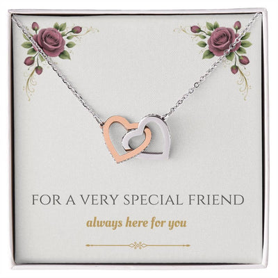For A Very Special Friend - Interlocking Hearts Necklace