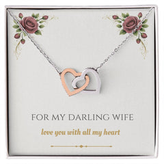For My Darling Wife - Interlocking Hearts Necklace