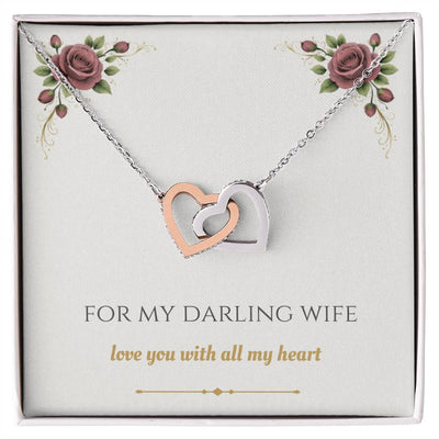 For My Darling Wife - Interlocking Hearts Necklace