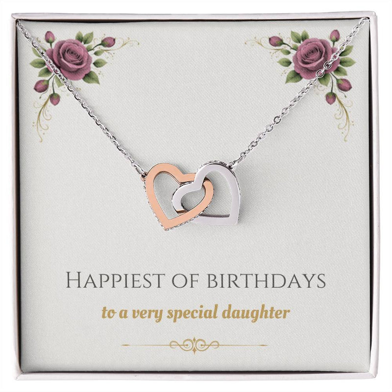 Happiest of Birthdays - Interlocking Hearts Necklace