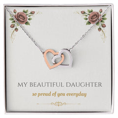 My Beautiful Daughter - Interlocking Hearts Necklace