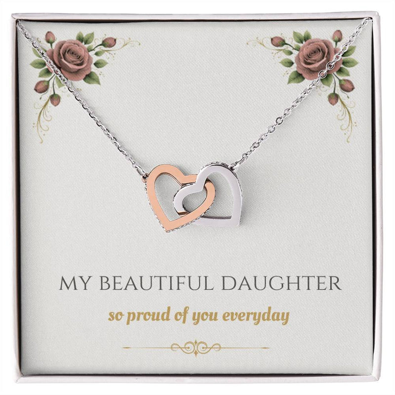 My Beautiful Daughter - Interlocking Hearts Necklace