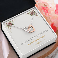 My Beautiful Daughter - Interlocking Hearts Necklace
