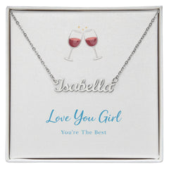 Love You Girl Friendship - Personalised Name Necklace