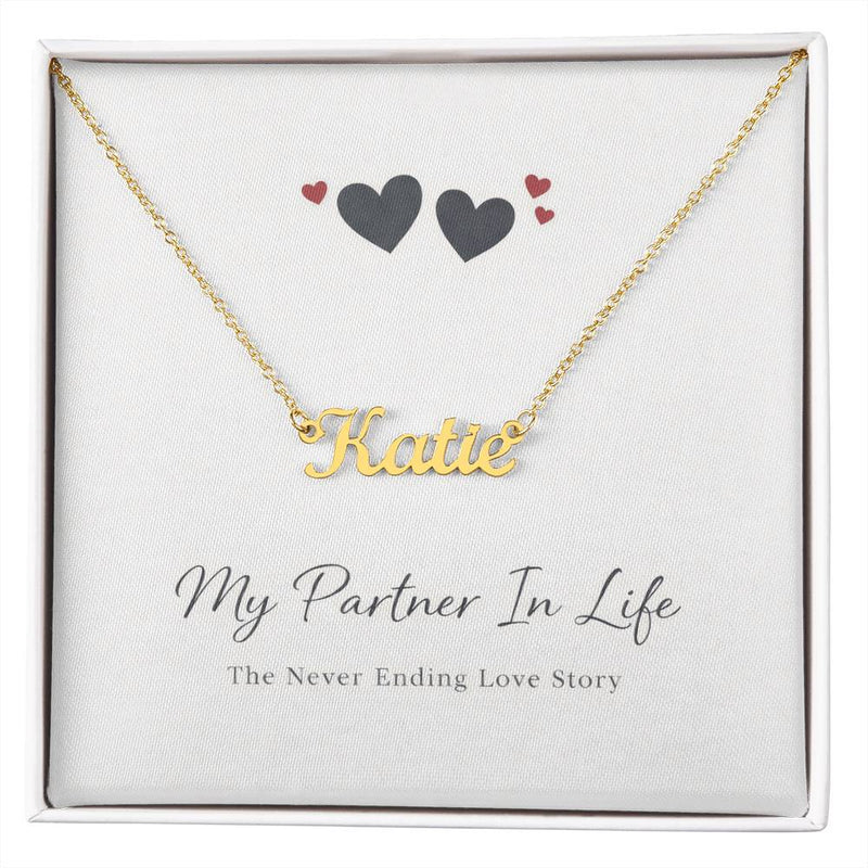 My Partner In Life - Personalised Name Necklace
