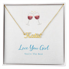Love You Girl Friendship - Personalised Name Necklace
