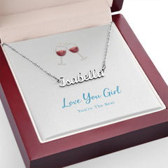 Love You Girl Friendship - Personalised Name Necklace