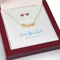 Love You Girl Friendship - Personalised Name Necklace
