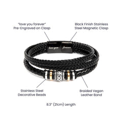 21st Birthday - Men's Vegan Leather Bracelet