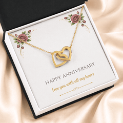 Happy Anniversary - Interlocking Hearts Necklace