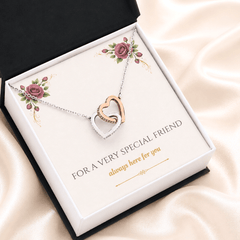 For A Very Special Friend - Interlocking Hearts Necklace