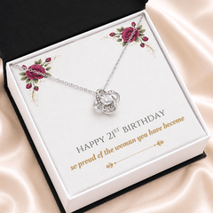 Daughter's 21st Birthday - Love Knot Necklace