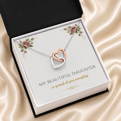 My Beautiful Daughter - Interlocking Hearts Necklace