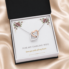 For My Darling Wife - Interlocking Hearts Necklace